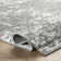 Deedra Modern Abstract Power Loom Performance Gray/White Rug