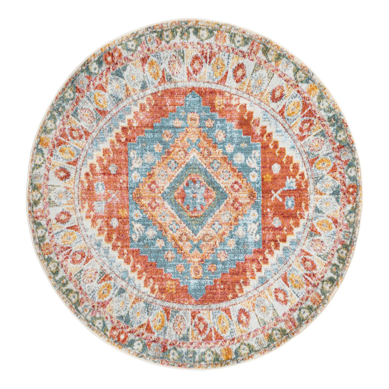 Haefner Oriental Indoor Rug, Round 5'5"