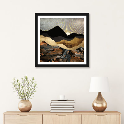 Copper And Gold Mountains - Print