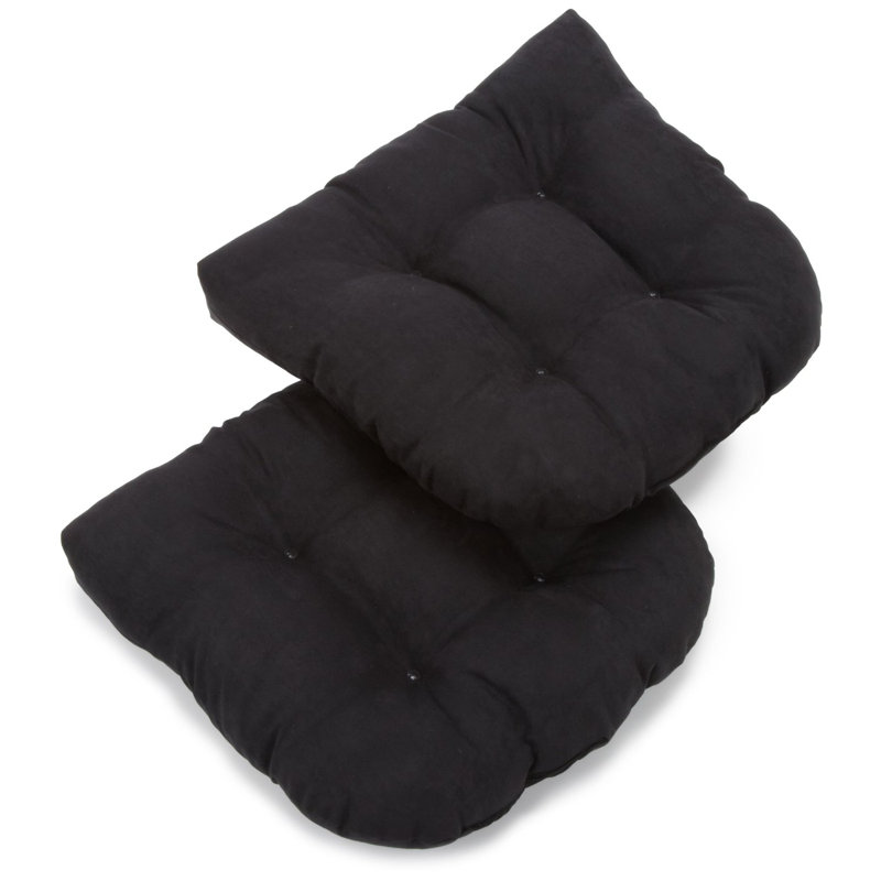 Outdoor 5'' Seat Cushion, Black, Twill