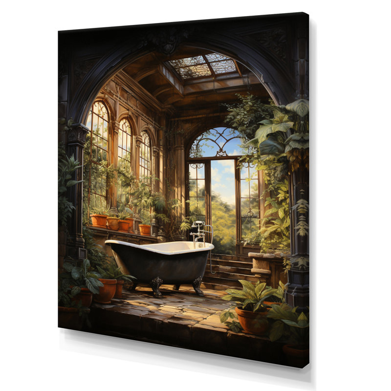 Carreaux de salle de bain rétro II - impression, H 20 po x l 12 po x P 1 po, Toile tendue
