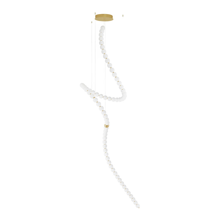 67 - Light Gold LED Cluster Pendant