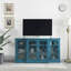 Meuble télé 63 po, buffet, armoire de rangement, bleu sarcelle