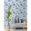 Watercolor Tossed Leaves Peel and Stick Luxe Haven Wallpaper-83150166