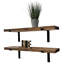 Lemieux Handcrafted Rustic Wooden Wall-Mounted Floating Shelves with Black L Brackets-282333644-282333618