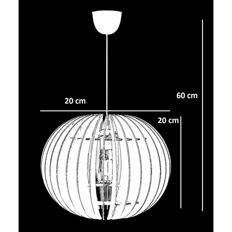 Élégant lustre sphérique (2 pièces), noir uni, 7,9 x 7,9 x 23,6 pouces | Corps en panneau de fibres à densité moyenne durable, câble réglable, douille E27 (40 W maximum) | Design scandinave moderne, parfait pour le salon et la salle à manger