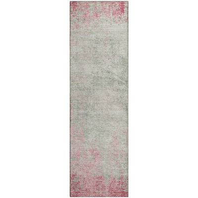 Premium Machine Washable Prisco Pink Rug