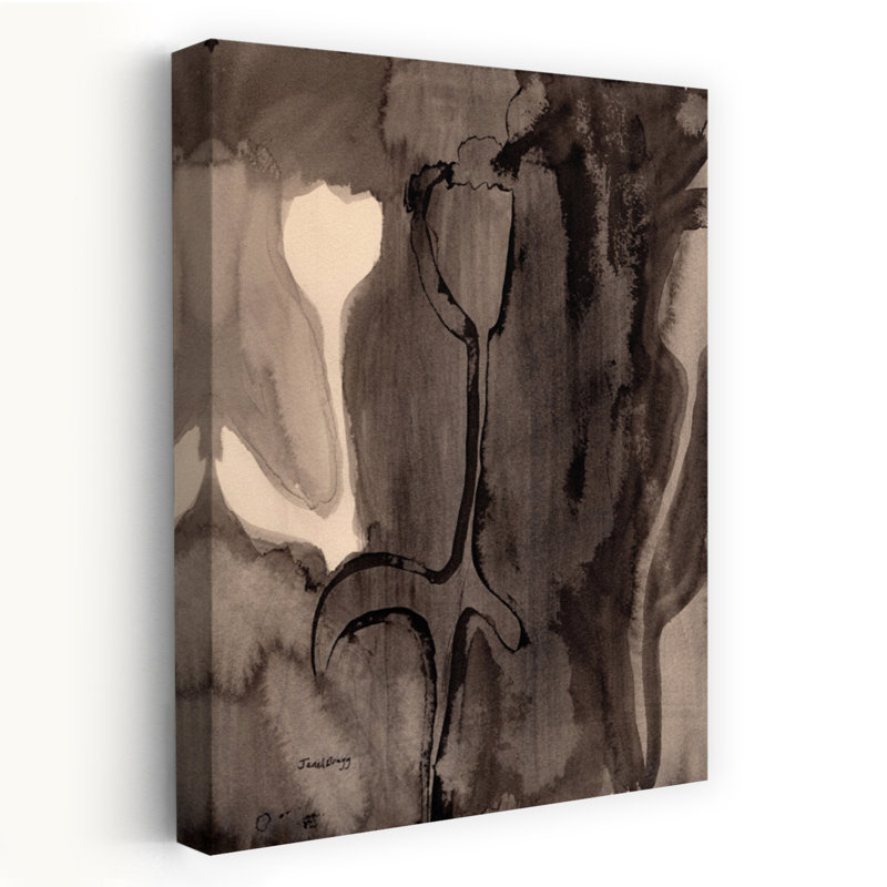 Contemporary Art Abstract Dramatic Modern Flower Art, 48" H x 32" W