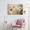 Art contemporain abstrait avec pivoines impressionnistes