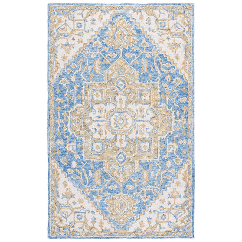Metro Hand Tufted Wool;Cotton Geometric Indoor Rug, 5'-0" X 8'-0" Rectangle