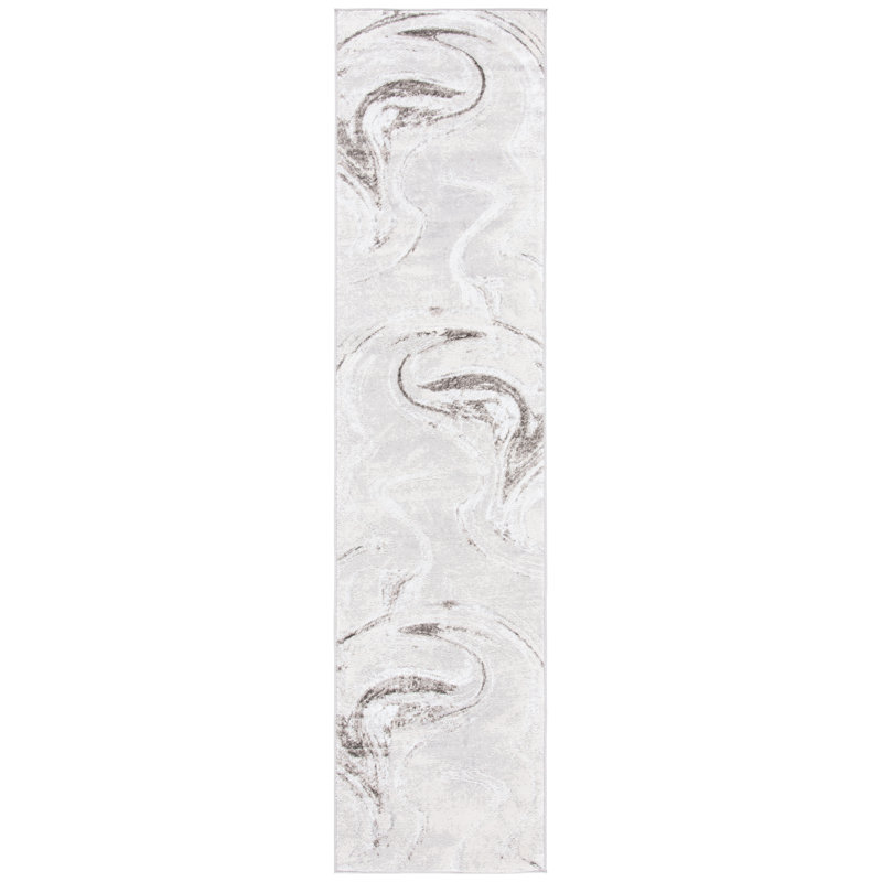 Nishia Performance Abstract Rug, Runner 2'2" x 9'
