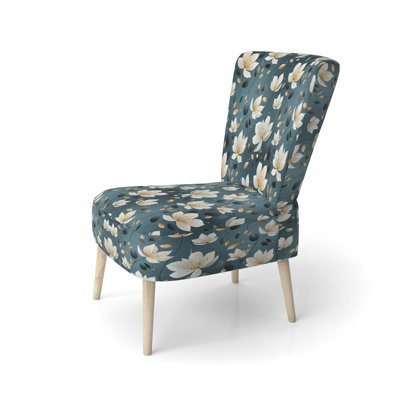 Chaise d'appoint rembourrée Teal & Ivory