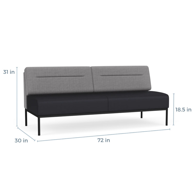 Canapé Darsey, Sans alimentation, Gris chambray; noir Patriot Plus, Noir
