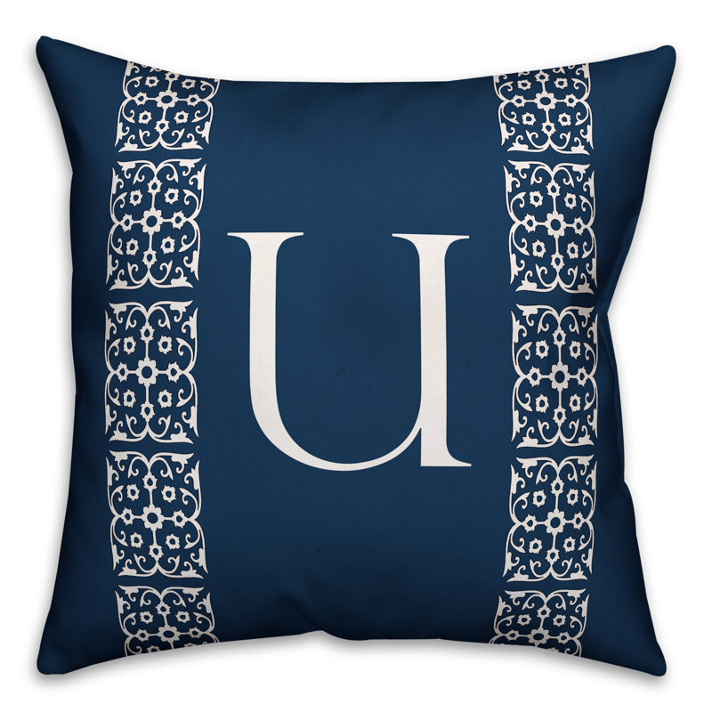 Reversible Throw Pillow, U