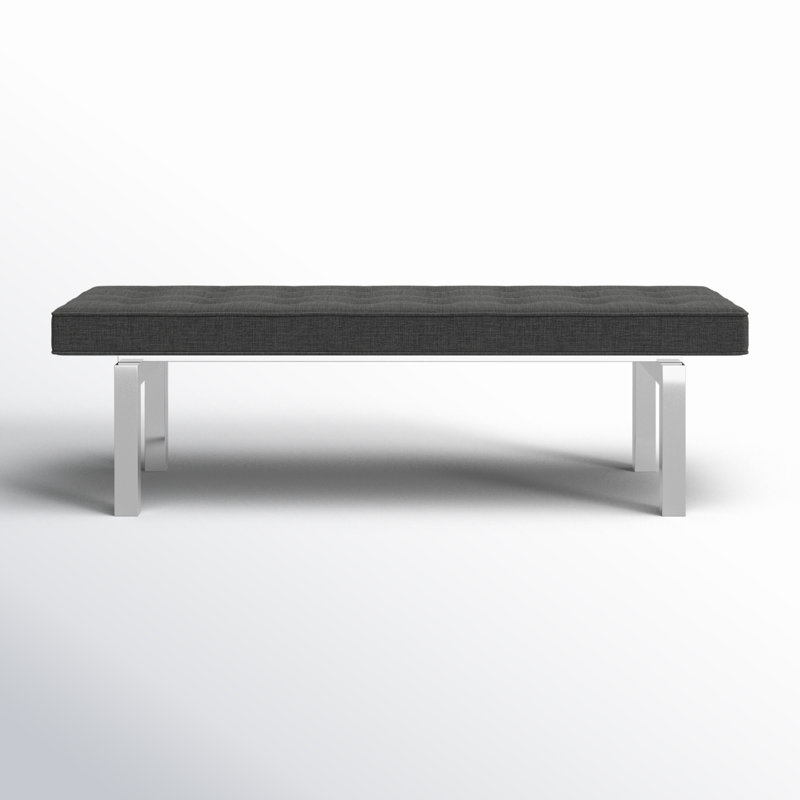 Ceslie Upholstered Bench, Charcoal