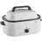 Electric Roaster Oven, 22 Qt Capacity, Turkey Roasting Pan, White Finish, 1450W Power, Self-Basting Lid with Viewing Window, Adjustable Heat Range 150-450°F, Countertop Cooker with Defrost and Warm Functions, Removable Pan and Rack