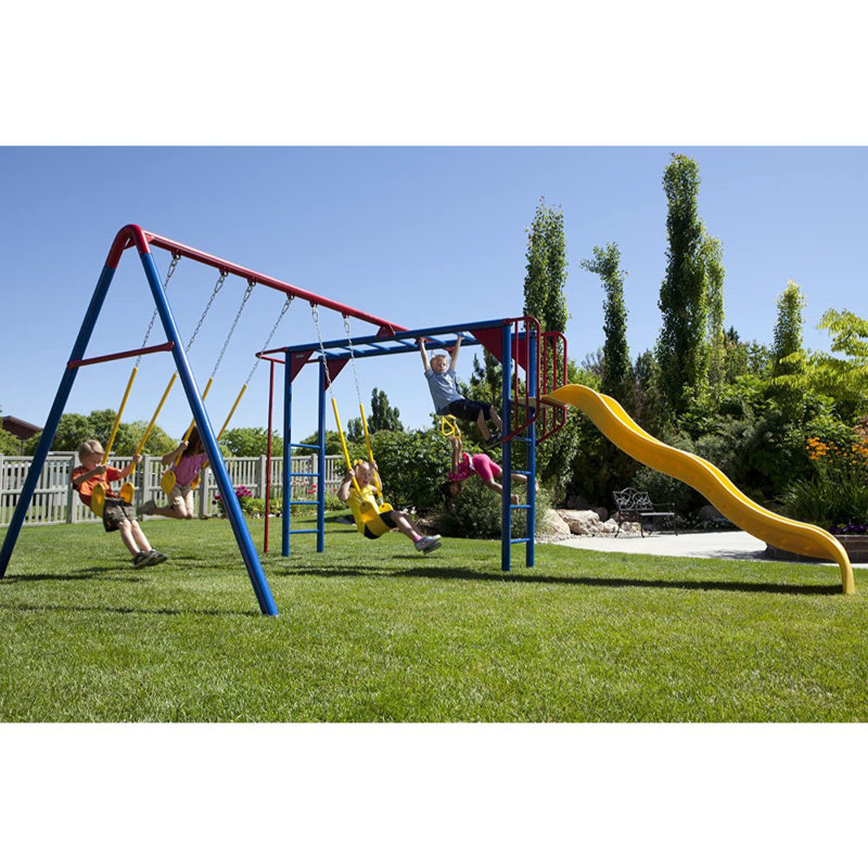 Portique balançoire avec barres de traction