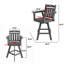 Ensemble de 2 chaises de patio pivotantes en PEHD d'extérieur, rotatives à 360 °, résistantes aux intempéries, résistantes aux rayons UV et nécessitant peu d'entretien
