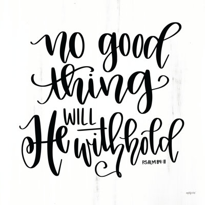 «No Good Thing Will He Retenir» 2885521
