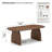 47.24" Oval Coffee Table with Walnut Veneer