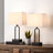 Rogozen 18" Black Metal Table Lamp Set with USB Type-C Ports and Built-in Outlet