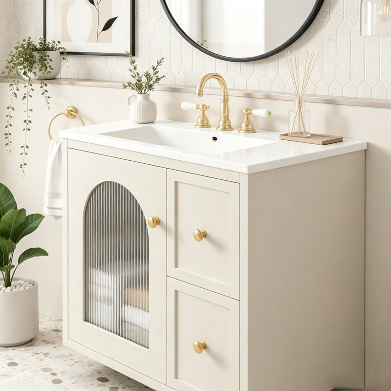 Ensemble de meuble-lavabo 24 "24", Beige