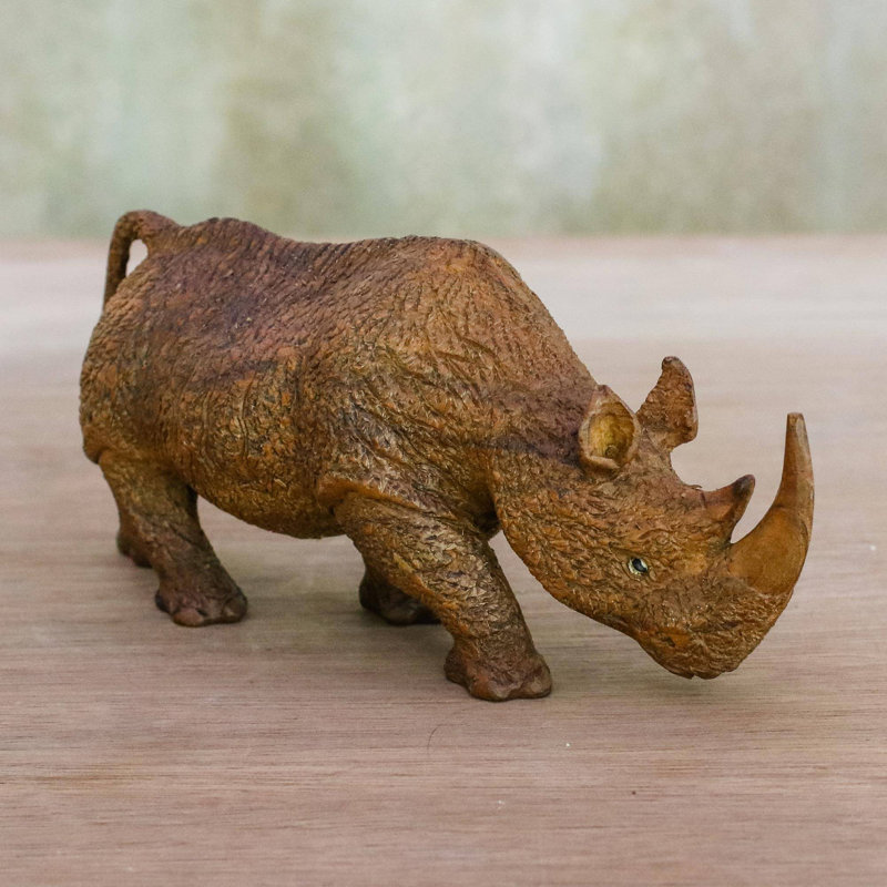 Statuette Rhino On The Move