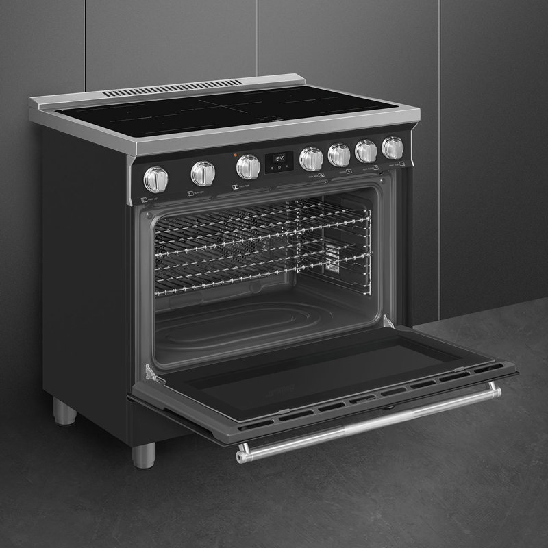 SMEG 36" Professional Induction Range, Induction, Anthracite