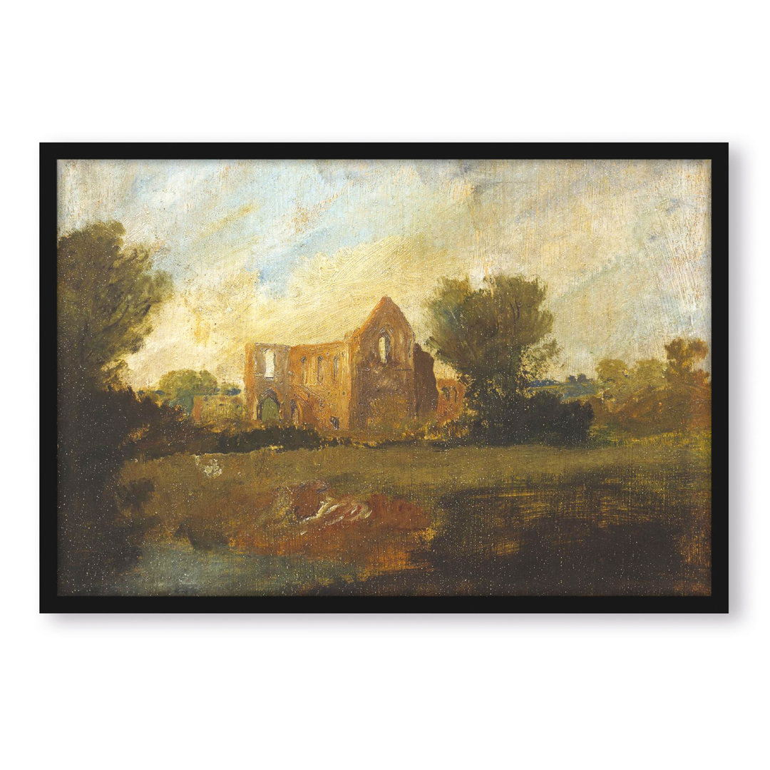 Gerahmtes Leinwandbild Newark Abbey von William Turner