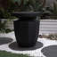 Table de bout décorative de jardin, H 20,3 po, moderne, robuste, robuste, en faux terrazzo, table d'appoint, table d'appoint, pour l'intérieur et l'extérieur