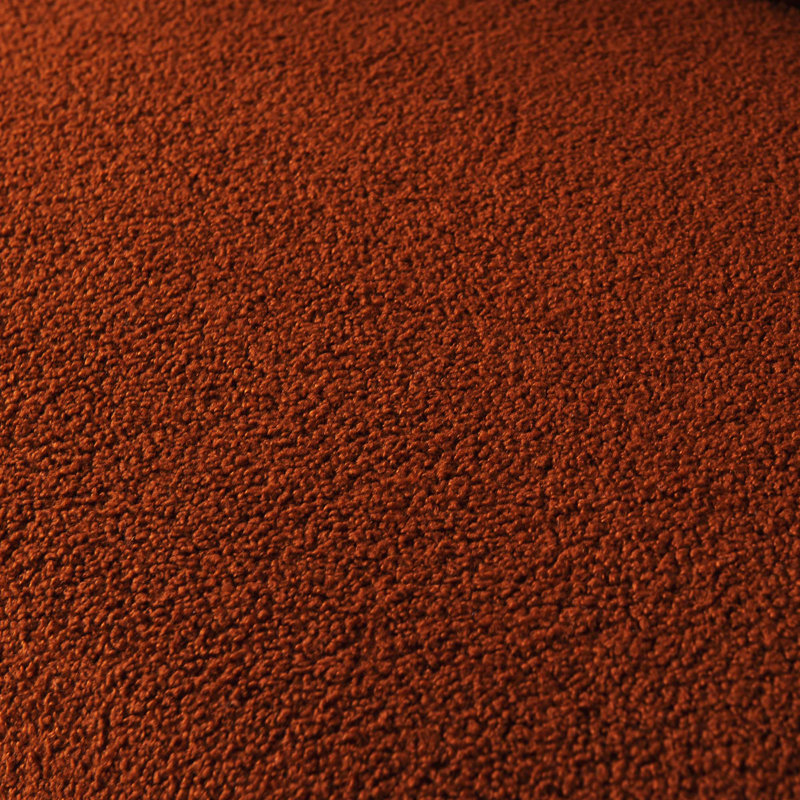 Petruna Upholstered 59.06'' Loveseat, Dark Orange Sherpa