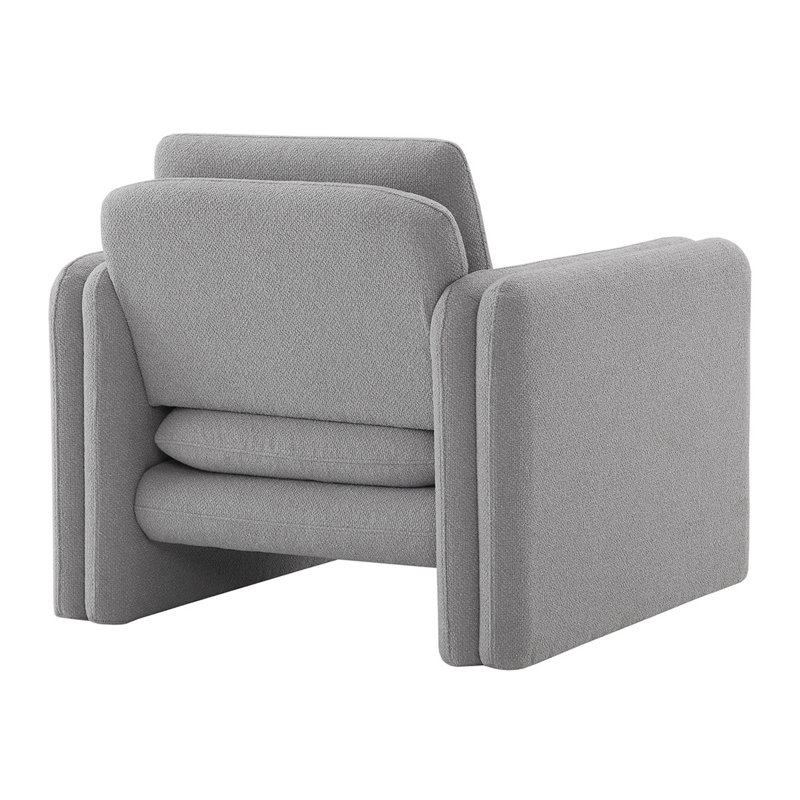 Fauteuil Arey, 100% polyester gris
