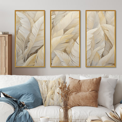 Ensemble de salon Feathery Plumes IV - Feathers Wall Art