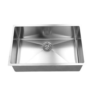 Évier de cuisine en acier inoxydable encastrable L 26 po x l 18 po