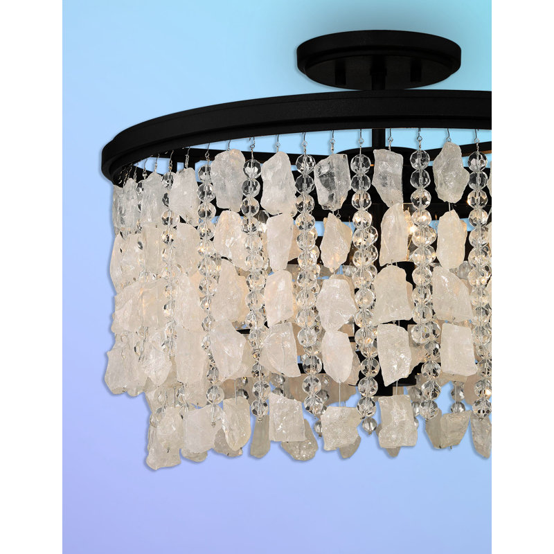 Minka Lavery Shimmering Elegance - 4 Light Semi Flush In Sand Coal Finish