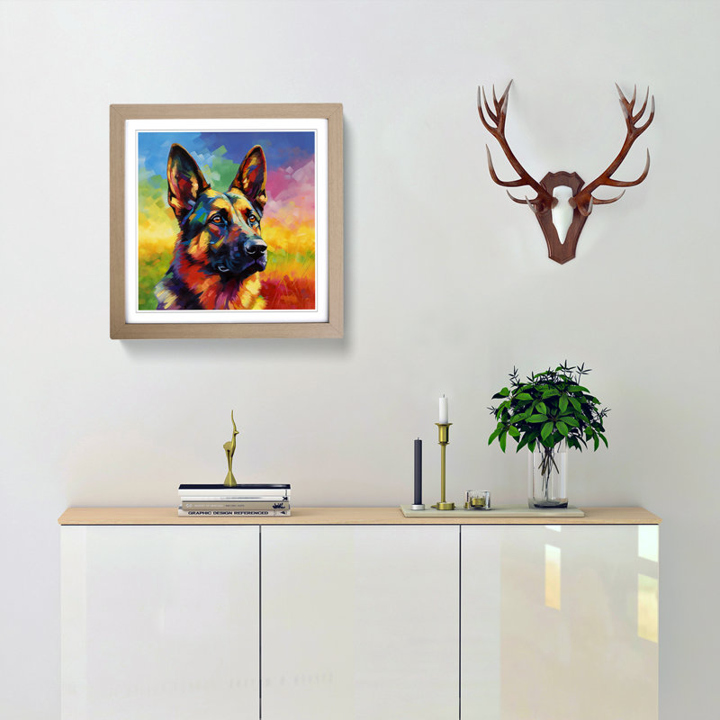 Single Picture Frame Print on Wood, Oak