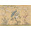 Papier peint oriental chinois avec branches florales et paon amovible