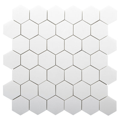 Carreau de mosaïque pour mur et plancher en pierre naturelle de 2 po x 2 po Thassos Premium