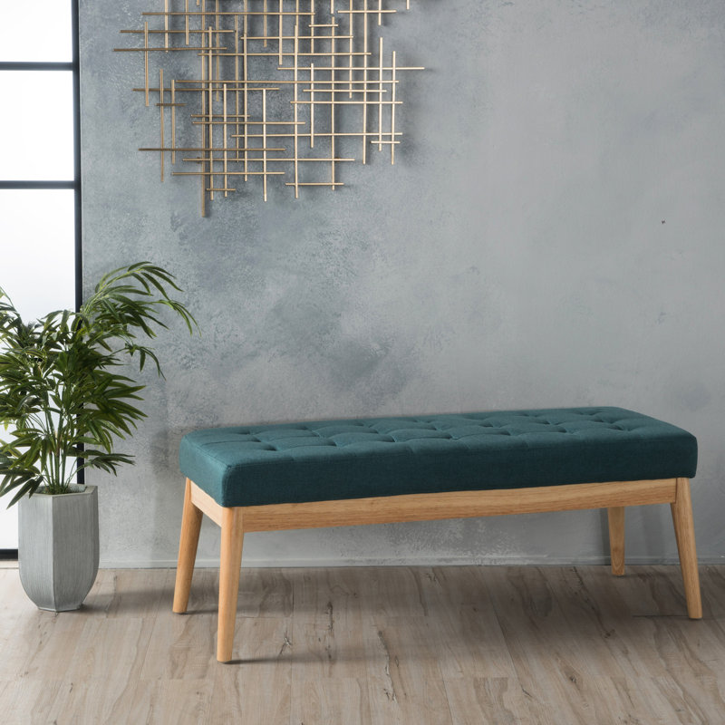 Couleur sarcelle tendance avec revêtement en tissu et structure en bois de bouleau. Support de rembourrage polyvalent