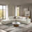  Cioffi Fabiana 114"W Oversized L Shaped 5 Piece Down Blend Modular Cloud Sectional Sofa with Removable Cushion Cover-123019844