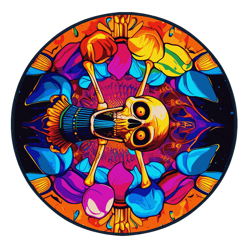 Psyche Flicker Rug, Round 7'
