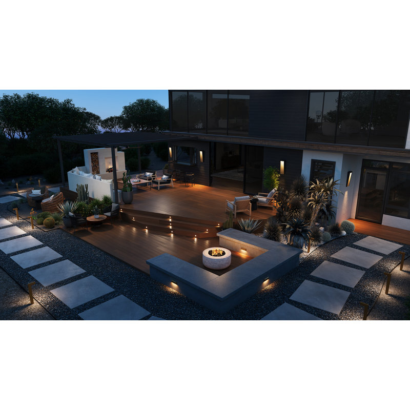 Hinkley Nuvi Rectangular Deck Sconce, White