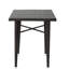 Table de bar carrée de 81 cm (32 po) - Mobilier d'extérieur en fer et métal résistant aux intempéries, 104 cm (41 po) H x 83 cm (32,5 po) L x P, couleur brun multicolore.