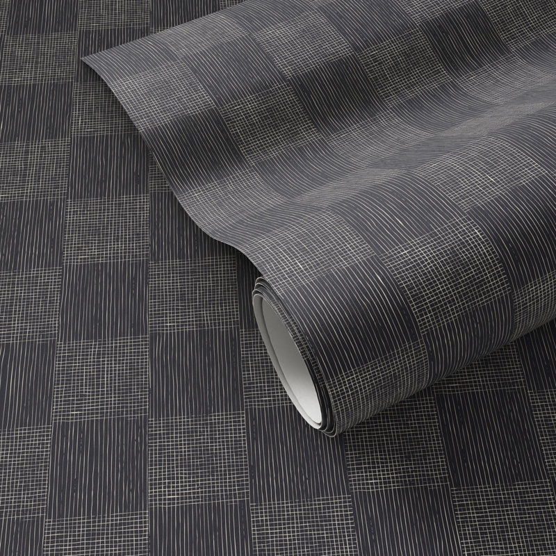 Checkers Terralon Wallpaper Roll, Black I