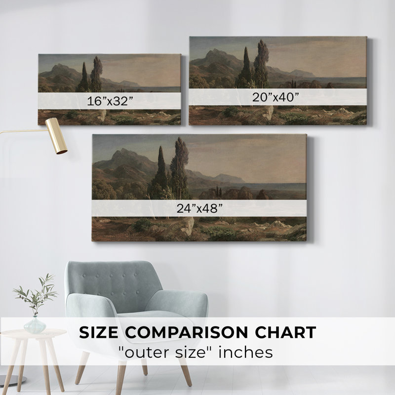 Série paysage - Dxciii - Toile tendue avec châssis - Prêt à accrocher, H 24 po x l 48 po