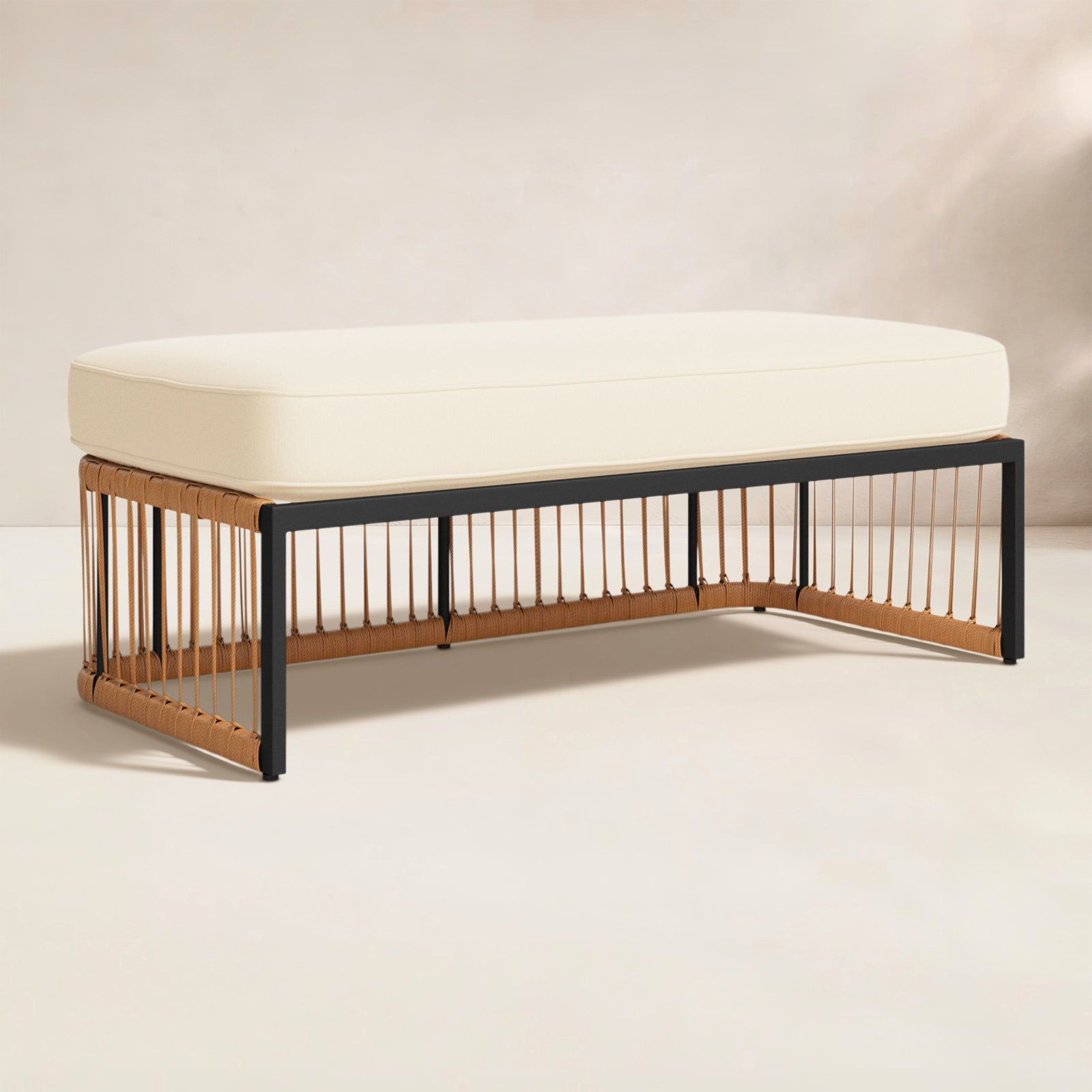 Aura 46.85'' Steel Outdoor Bench