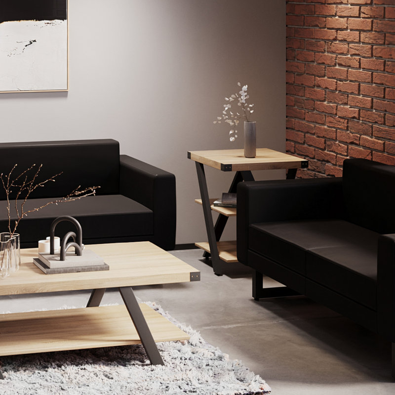Mirella End Table with Storage, Sand Dune