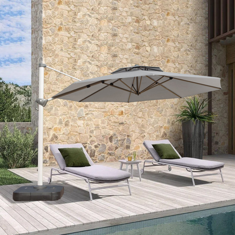 Parasol en porte-à-faux 101,38 po Shontavius, Bleu lac