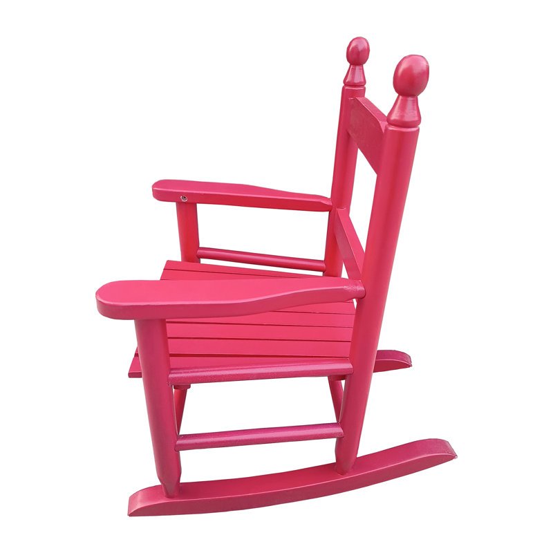 S Rocking Chair In Ravishing Rose Red - For Various Indoor And Outdoor Environments Solid Hardwood Created Back Rest Assurance Easy Assembly 110 Lbs Weight Capacity Chair, Rosy For Places Security