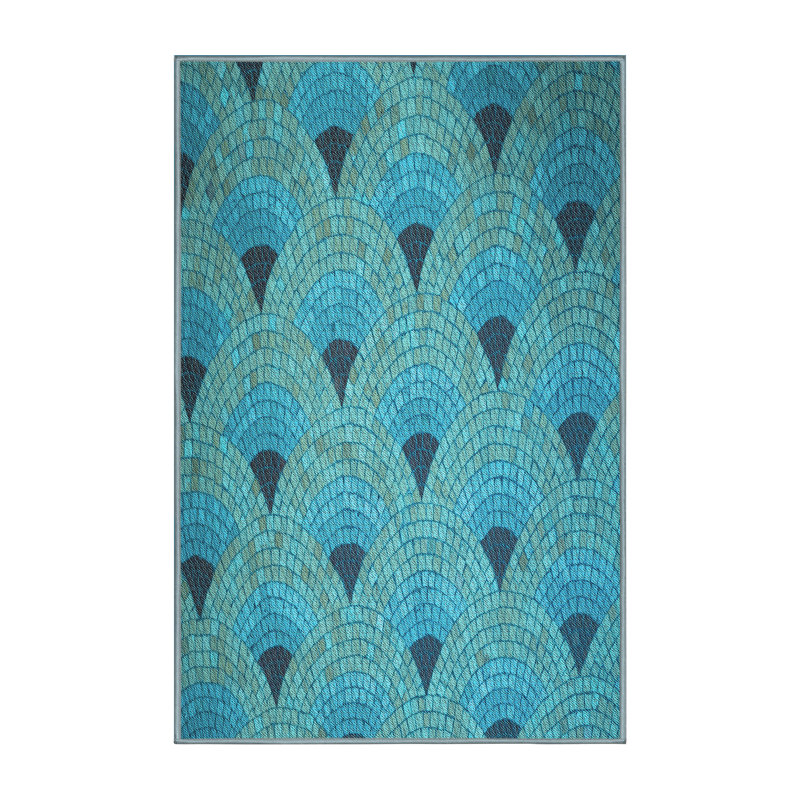 Tapis bleu clair Temperance, Rectangle 5 pi x 8 pi